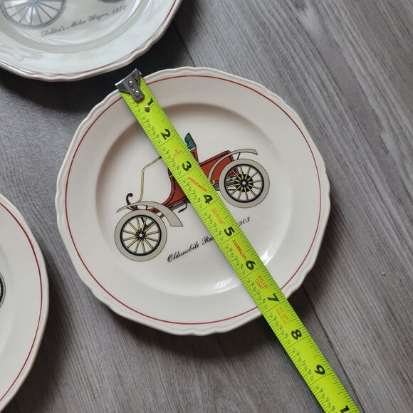 Set Of 4 Lenox Special Porcelain Plates 1970s Vintage Car Designs - Picture 4 of 8